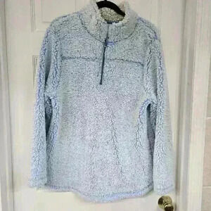Greentea Women's Sherpa Teddy Bear Pullover Fleece Sweater,XL